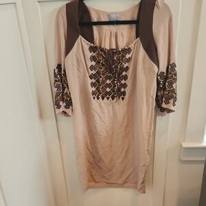 Plenty by Tracy Reese Beige and Brown Dress